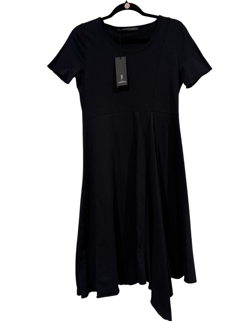 **NWT** Elemente Clemente Black  Asymmetric Hem Dress
